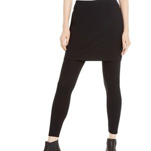 Eileen Fisher black skirted leggings sz M